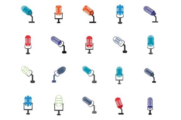 Microphone Symbol Design Icon Vector