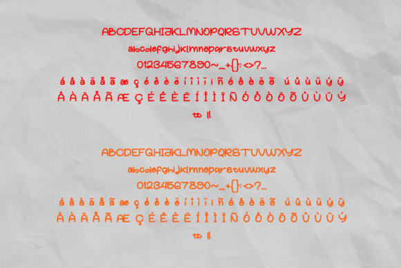 Partty Font PNG with transparent background - Preview 6