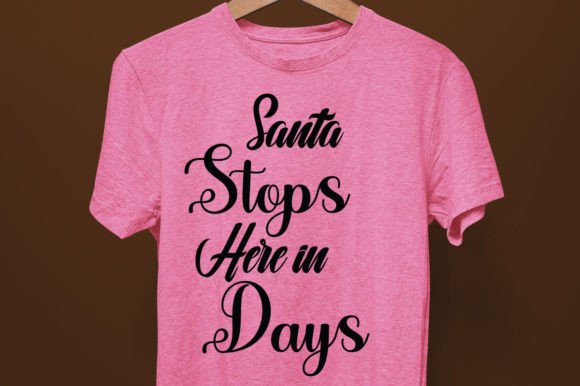 Santa Stops Here in SVG Vector Design Graphic T-shirt Designs By SK BARMAN