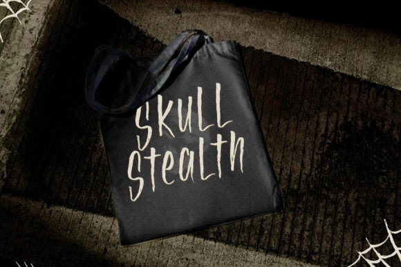 Skull Stealth Font PNG with transparent background - Preview 5