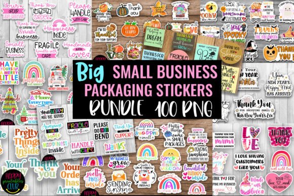 Small Business Packaging Stickers Bundle