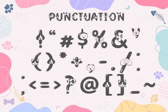 Cat and Dog Font PNG with transparent background - Preview 3