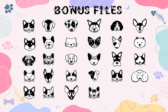 Cat and Dog Font PNG with transparent background - Preview 5