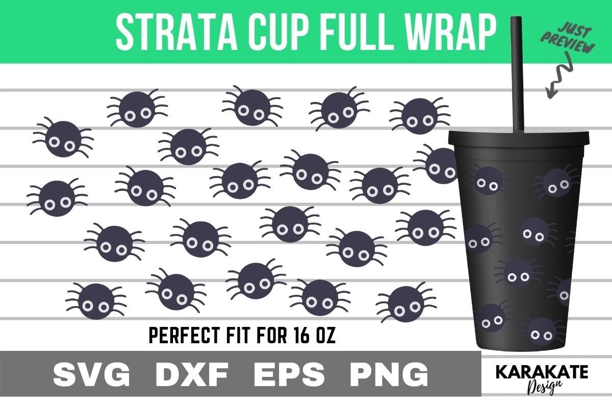 Cute Spider, 16 Oz Strata Cup Wrap SVG Graphic by KARAKATE · Creative ...