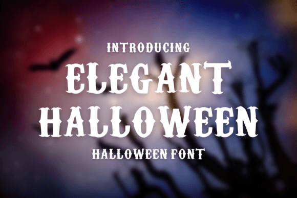 Preview specimen of Elegant Halloween blackletter font