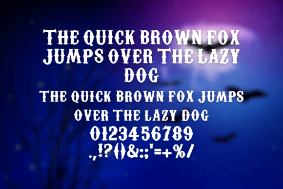 Elegant Halloween Font PNG with transparent background - Preview 1