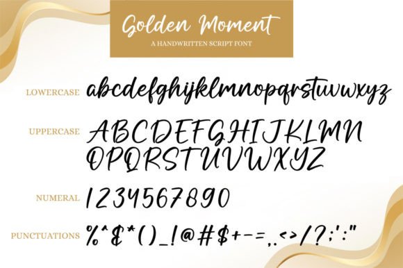 Golden Moment Font PNG with transparent background - Preview 6