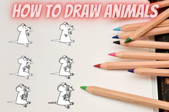 How to Draw Animals Step by Step-Mouse