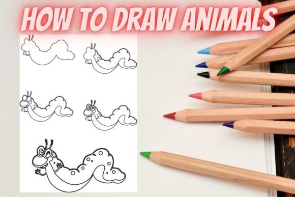 How to Draw Animals Step by Step-Worm