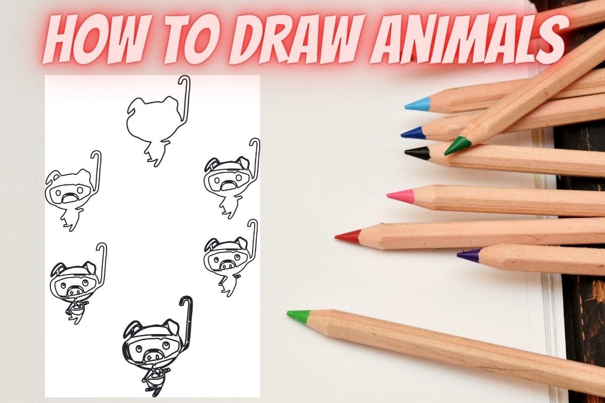 How to Draw Animals Step by Step-Underwater Pig