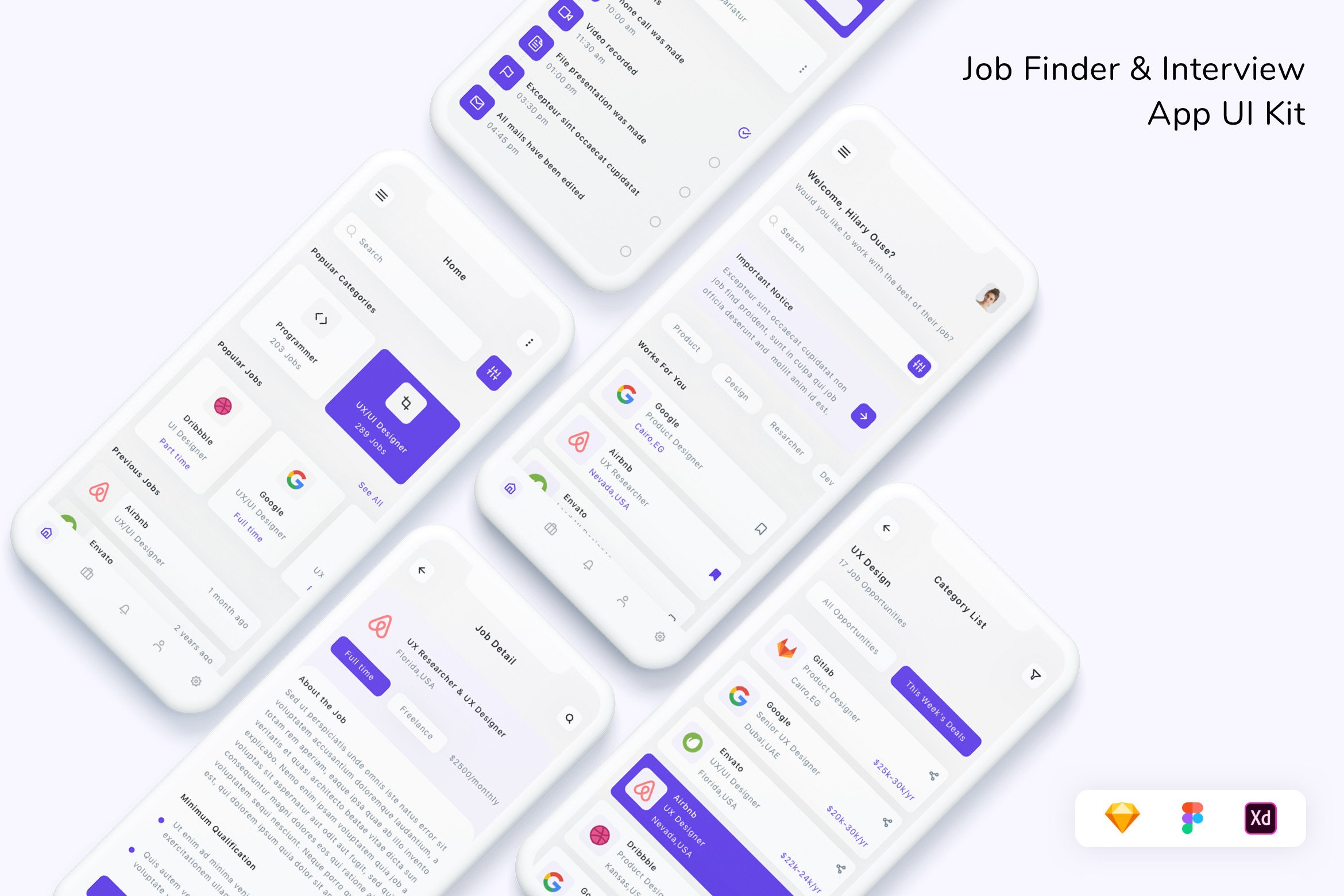 Job Finder & Interview App UI Kit Graphic by betush · Creative Fabrica