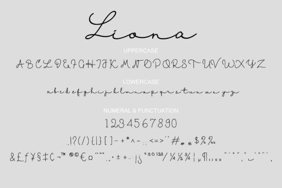 Liona Font PNG with transparent background - Preview 3