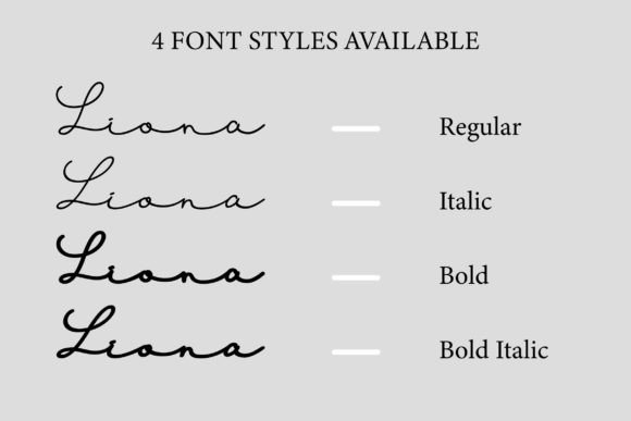 Liona Font PNG with transparent background - Preview 5