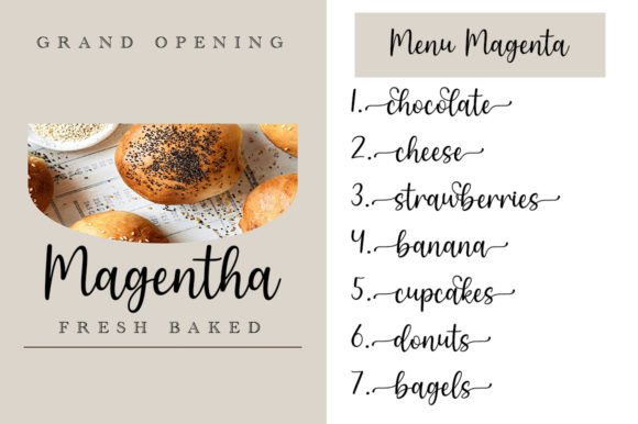 Magentha Chocolate Font PNG with transparent background - Preview 1