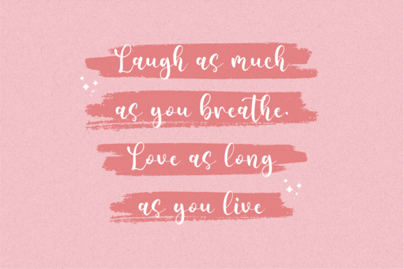 Moon Pretty Font PNG with transparent background - Preview 3