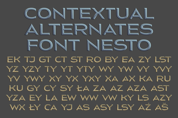 Nesto Beryl Font PNG with transparent background - Preview 3