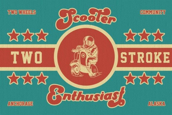 Retro Couture Font PNG with transparent background - Preview 4