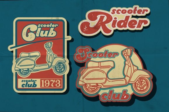 Retro Couture Font PNG with transparent background - Preview 6