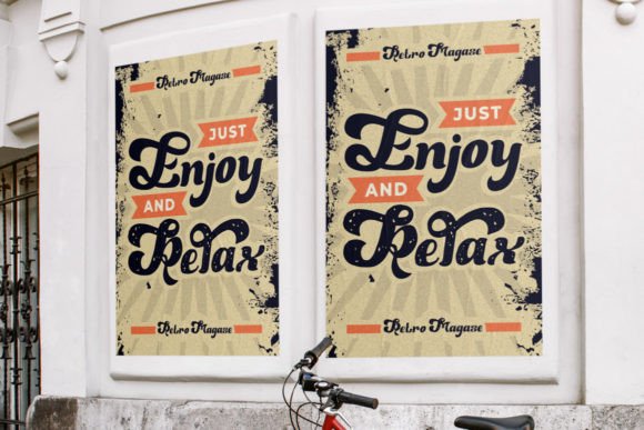 Retro Magaze Font PNG with transparent background - Preview 2