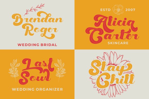 Retro Rocks Font PNG with transparent background - Preview 4