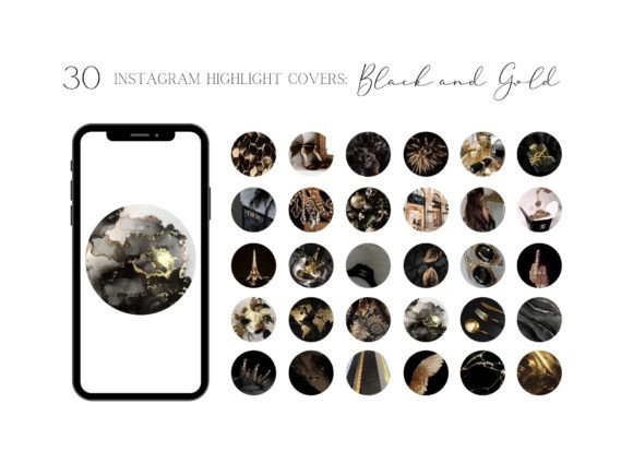 Luxury Black & Gold Fashion Instagram Highlight Covers