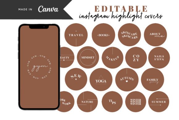 Brown Instagram Story Highlight Covers