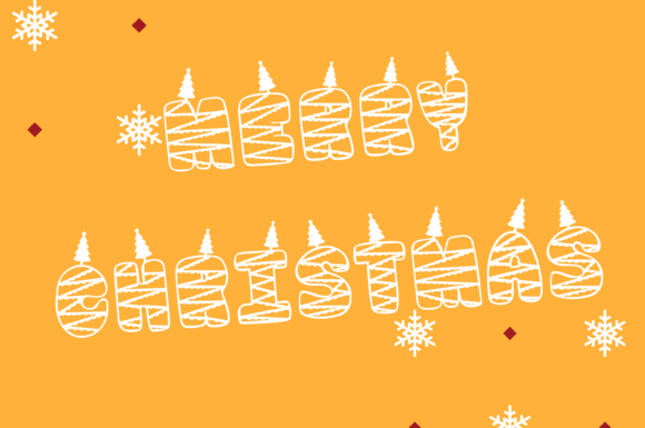 Christmas Tree Font - Preview 1