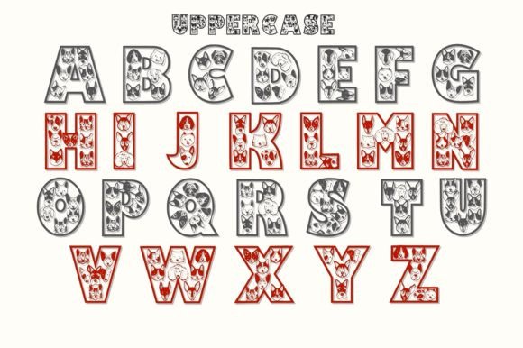 Cute Cat Dog Font - Preview 1