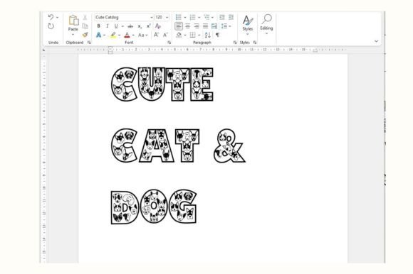 Cute Cat Dog Font - Preview 4