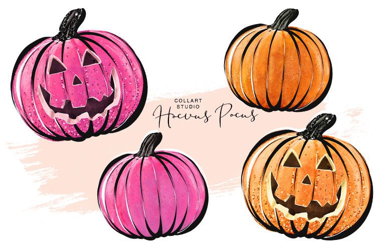 Halloween Pumpkin, Cute Pumpkins Clipart Graphic by collartstudio ...