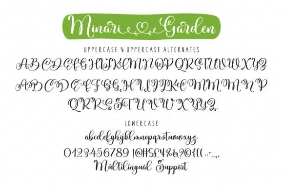 Minari Garden Duo Font PNG with transparent background - Preview 4
