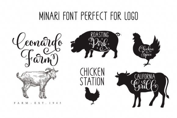 Minari Garden Duo Font PNG with transparent background - Preview 3