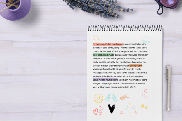Nerdie Font PNG with transparent background - Preview 6