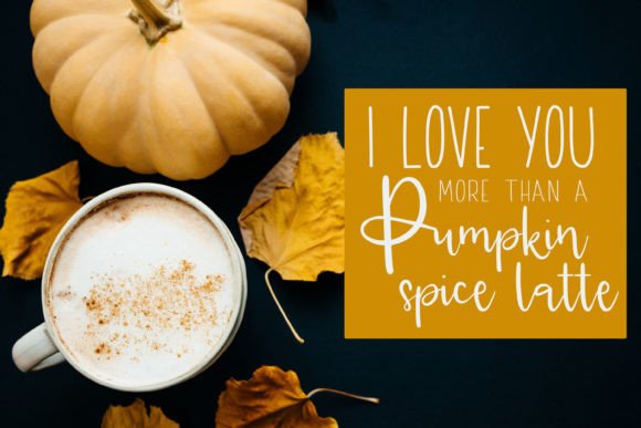 Pumpkin Pie Lattes Font PNG with transparent background - Preview 2