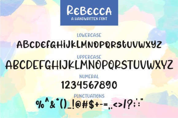 Rebecca Font PNG with transparent background - Preview 6