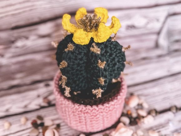 Easter Basket Cactus Crochet Pattern PDF