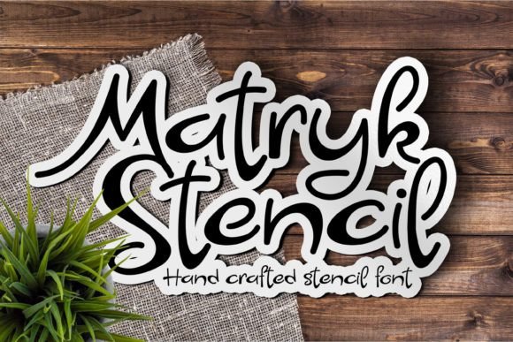 Matryk Stencil Font by Digital Typeface Studio · Creative Fabrica font preview