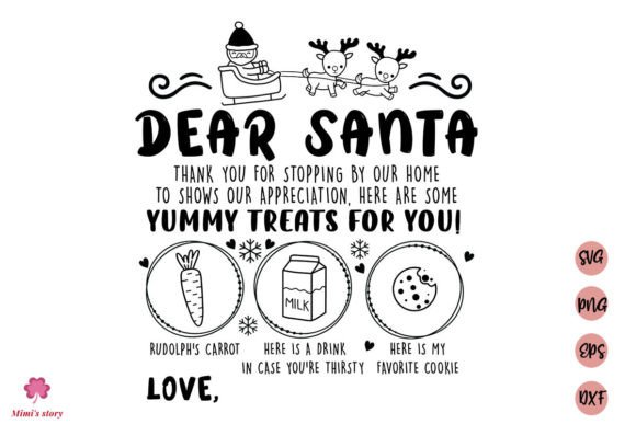 Dear Santa Yummy Treats for You