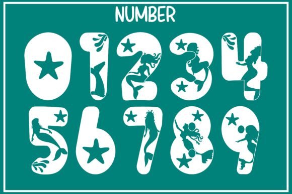 Mermaid Sea Font PNG with transparent background - Preview 2