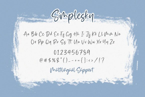 Simplesky Font PNG with transparent background - Preview 5