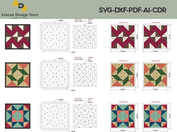 Wood Quilt Block / Laser Quilt Patterns