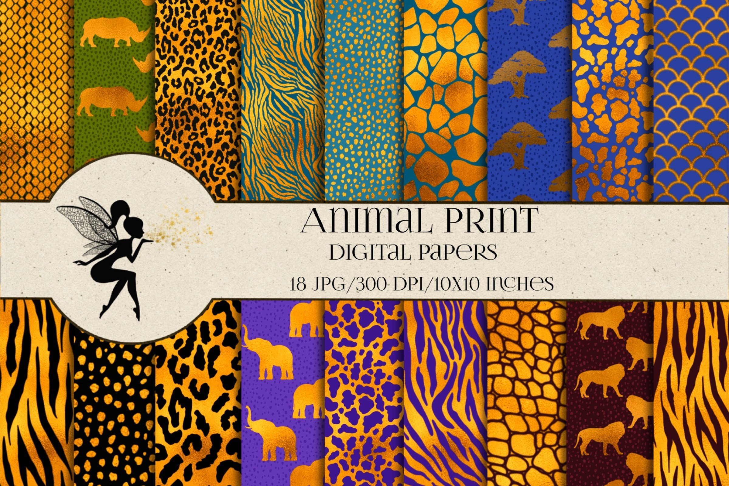 Animal Print Digital Paper Pack