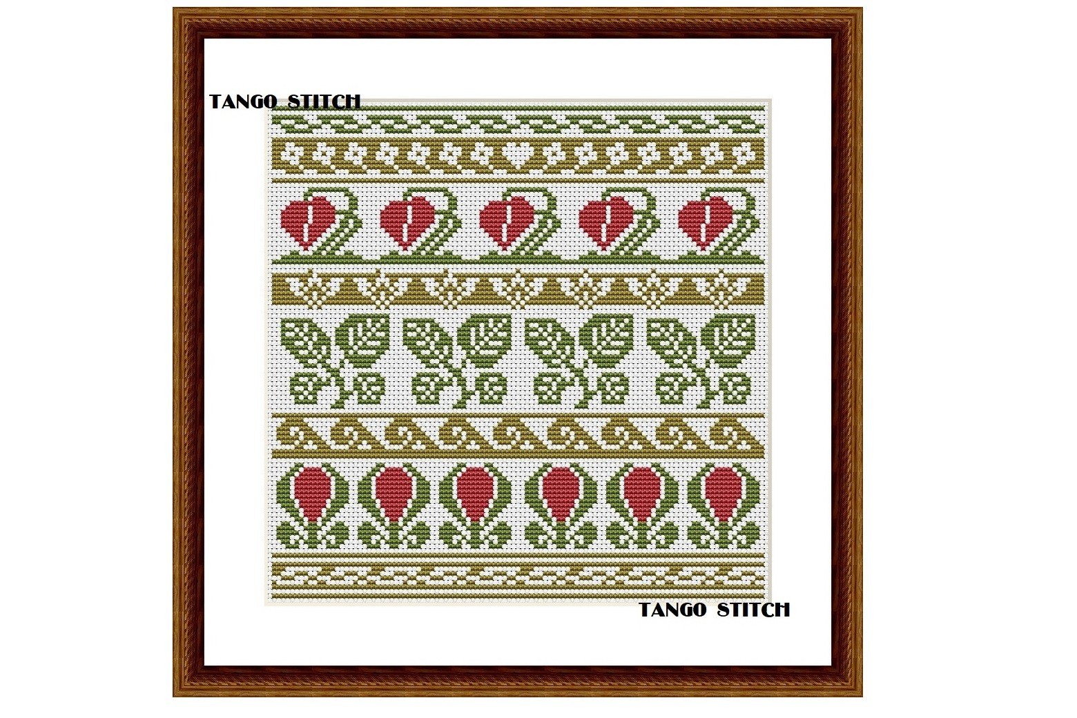 Art Nouveau Floral Ornament Cross Stitch