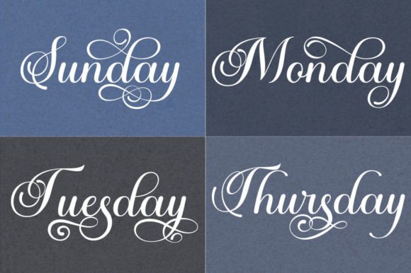 Autumn Flowers Font PNG with transparent background - Preview 1