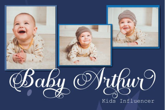Autumn Flowers Font PNG with transparent background - Preview 4