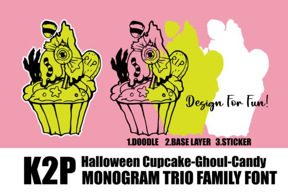 Cupcake Ghoul Candy Font PNG with transparent background - Preview 1