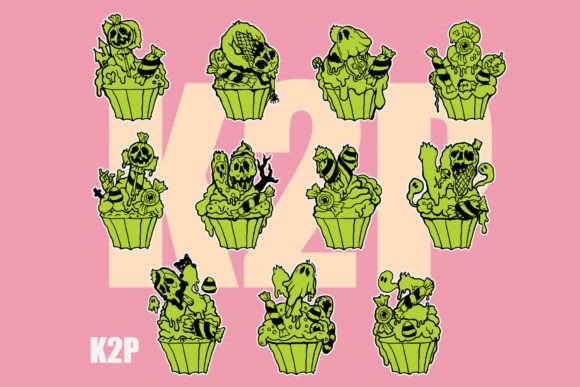 Cupcake Ghoul Candy Font PNG with transparent background - Preview 5
