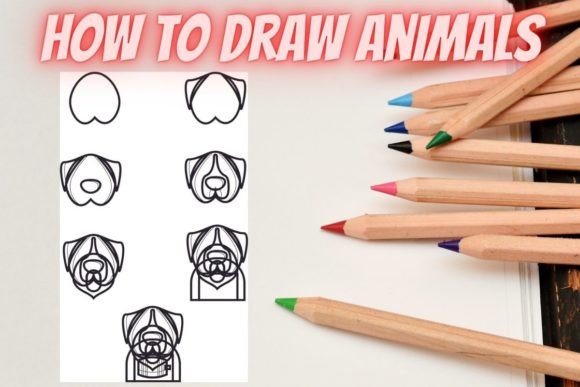 How to Draw Animals Step by Step DogFace