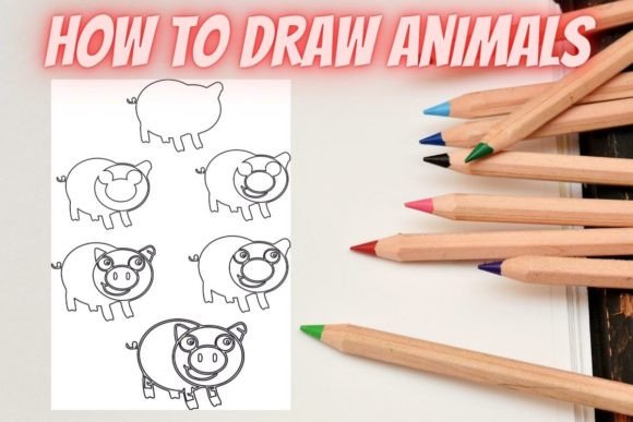 How to Draw Animals Step by Step Pig
