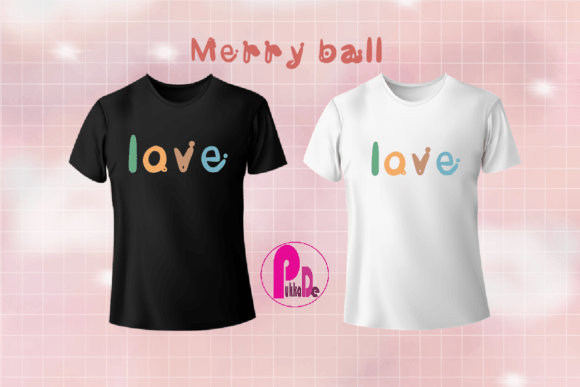 Merry Ball Font PNG with transparent background - Preview 4